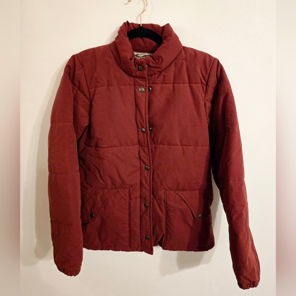 REI Red Puffer Jacket Quilted Insulated